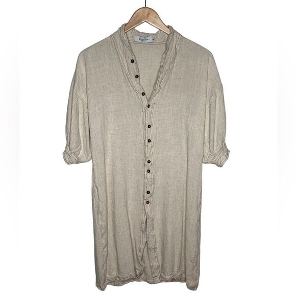 OC STYLE Linen Dress Size S & Paris Tweed Bag - Picture 2 of 10